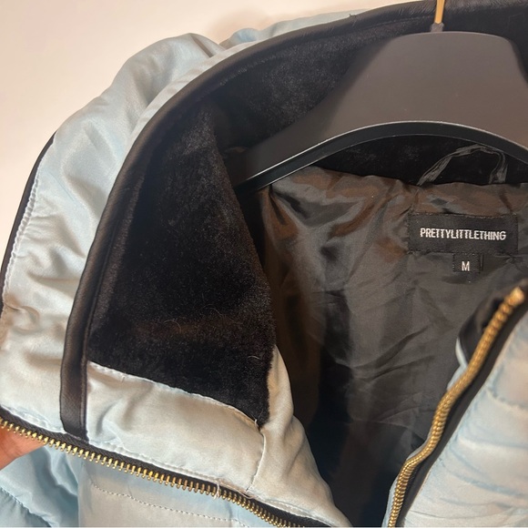 Prettylittlething MARA BABY BLUE PUFFER JACKET - Picture 6 of 8
